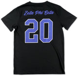 Big Boy Zeta Phi Beta Divine 9 S17 Glitter Dry Fit Tee [Black]