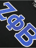 Big Boy Zeta Phi Beta Divine 9 S17 Glitter Dry Fit Tee [Black]