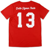 Big Boy Delta Sigma Theta Divine 9 S17 Glitter Dry Fit Tee [Red]