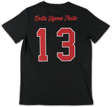 Big Boy Delta Sigma Theta Divine 9 S17 Glitter Dry Fit Tee [Black]