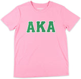 Big Boy Alpha Kappa Alpha Divine 9 S17 Glitter Dry Fit Tee [Pink]