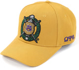 Big Boy Omega Psi Phi Divine 9 S159 Crest Ball Cap [Old Gold]