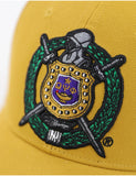 Big Boy Omega Psi Phi Divine 9 S159 Crest Ball Cap [Old Gold]