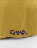 Big Boy Omega Psi Phi Divine 9 S159 Crest Ball Cap [Old Gold]