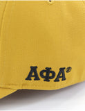 Big Boy Alpha Phi Alpha Divine 9 S159 Crest Ball Cap [Old Gold]