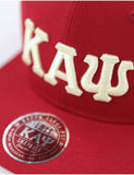 Big Boy Kappa Alpha Psi Divine 9 S144 Letter Snapback Cap [Crimson Red]