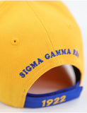 Big Boy Sigma Gamma Rho Divine 9 S160 Letter Ball Cap [Gold]