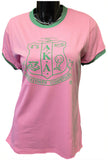 Buffalo Dallas Alpha Kappa Alpha Flocked Ringer Tee [Pink]