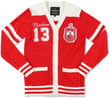 Big Boy Delta Sigma Theta Divine 9 S8 Wool Sweater Cardigan [Red]