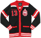 Big Boy Delta Sigma Theta Divine 9 S8 Wool Sweater Cardigan [Black]