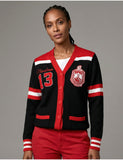 Big Boy Delta Sigma Theta Divine 9 S8 Wool Sweater Cardigan [Black]