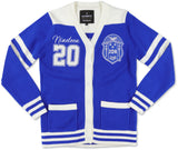 Big Boy Zeta Phi Beta Divine 9 S8 Wool Sweater Cardigan [Royal Blue]