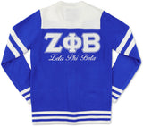 Big Boy Zeta Phi Beta Divine 9 S8 Wool Sweater Cardigan [Royal Blue]