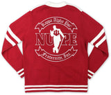 Big Boy Kappa Alpha Psi Divine 9 S5 Wool V-Neck Sweater [Crimson Red]