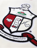 Big Boy Kappa Alpha Psi Divine 9 S5 Wool V-Neck Sweater [Ivory White]