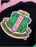 Big Boy Alpha Kappa Alpha Divine 9 S8 Wool Sweater Cardigan [Black]