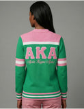 Big Boy Alpha Kappa Alpha Divine 9 S8 Wool Sweater Cardigan [Green]