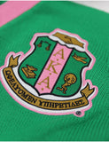 Big Boy Alpha Kappa Alpha Divine 9 S8 Wool Sweater Cardigan [Green]