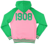 Big Boy Alpha Kappa Alpha Divine 9 S7 Two-Tone Pullover Hoodie [Pink]