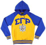 Big Boy Sigma Gamma Rho Divine 9 S7 Two-Tone Adult Pullover Hoodie [Gold]