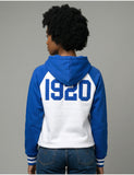 Big Boy Zeta Phi Beta Divine 9 S7 Two-Tone Adult Pullover Hoodie [White]