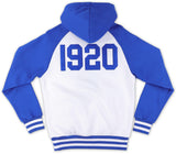 Big Boy Zeta Phi Beta Divine 9 S7 Two-Tone Adult Pullover Hoodie [White]