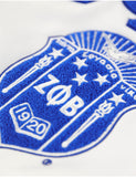 Big Boy Zeta Phi Beta Divine 9 S7 Two-Tone Adult Pullover Hoodie [White]