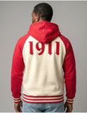Big Boy Kappa Alpha Psi Divine 9 S7 Two-Tone Adult Pullover Hoodie [Ivory White]