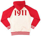 Big Boy Kappa Alpha Psi Divine 9 S7 Two-Tone Adult Pullover Hoodie [Ivory White]