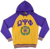Big Boy Omega Psi Phi Divine 9 S7 Two-Tone Adult Pullover Hoodie [Gold]
