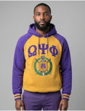 Big Boy Omega Psi Phi Divine 9 S7 Two-Tone Adult Pullover Hoodie [Gold]