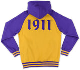 Big Boy Omega Psi Phi Divine 9 S7 Two-Tone Adult Pullover Hoodie [Gold]