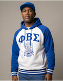 Big Boy Phi Beta Sigma Divine 9 S7 Two-Tone Adult Pullover Hoodie [White]