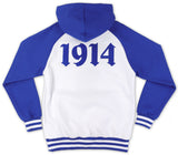 Big Boy Phi Beta Sigma Divine 9 S7 Two-Tone Adult Pullover Hoodie [White]