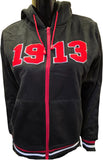 Buffalo Dallas Delta Sigma Theta Chenille Zip Hoodie [Black]