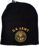U.S. Army Seal Short Beanie Cap [Black]