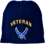 U.S. Air Force Veteran Short Beanie Cap [Navy Blue]