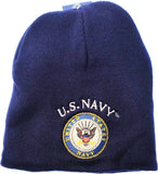 U.S. Navy Round Seal Short Beanie Cap [Navy Blue]