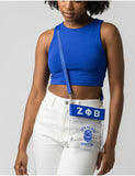 Big Boy Zeta Phi Beta Divine 9 S142 Clear Cross Bag [Royal Blue]