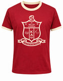 Buffalo Dallas Kappa Alpha Psi Flocked Ringer Tee [Crimson Red]