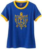 Buffalo Dallas Sigma Gamma Rho Flocked Ringer Tee [Blue]