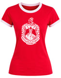 Buffalo Dallas Delta Sigma Theta Flocked Ringer Tee [Red]