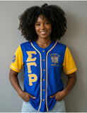 Big Boy Sigma Gamma Rho Divine 9 S1 Baseball Jersey [Royal Blue]