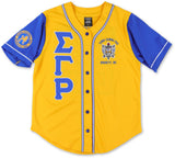 Big Boy Sigma Gamma Rho Divine 9 S1 Baseball Jersey [Gold]
