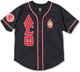 Big Boy Delta Sigma Theta Divine 9 S1 Baseball Jersey [Black]
