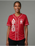 Big Boy Delta Sigma Theta Divine 9 S1 Baseball Jersey [Crimson Red]
