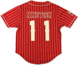 Big Boy Kappa Alpha Psi Divine 9 S1 Baseball Jersey [Crimson Red]