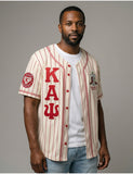 Big Boy Kappa Alpha Psi Divine 9 S1 Baseball Jersey [Ivory White]