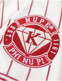 Big Boy Kappa Alpha Psi Divine 9 S1 Baseball Jersey [Ivory White]