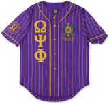 Big Boy Omega Psi Phi Divine 9 S1 Baseball Jersey [Purple]